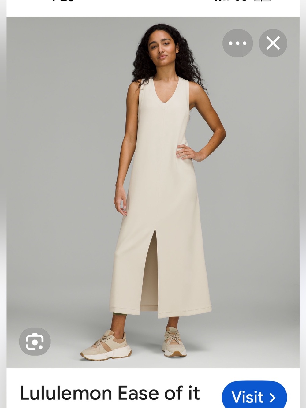 Lululemon ease of it all  V-Neck Maxi Dress in Cream Softstreme 10